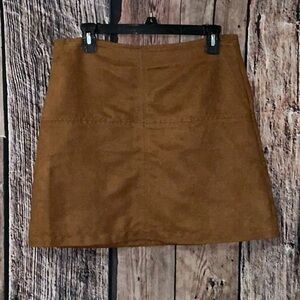 Sanctuary Faux Suede Mini Skirt, Size M